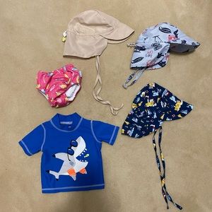 Infant Swimming (3 hats, rasher and swim diaper)
